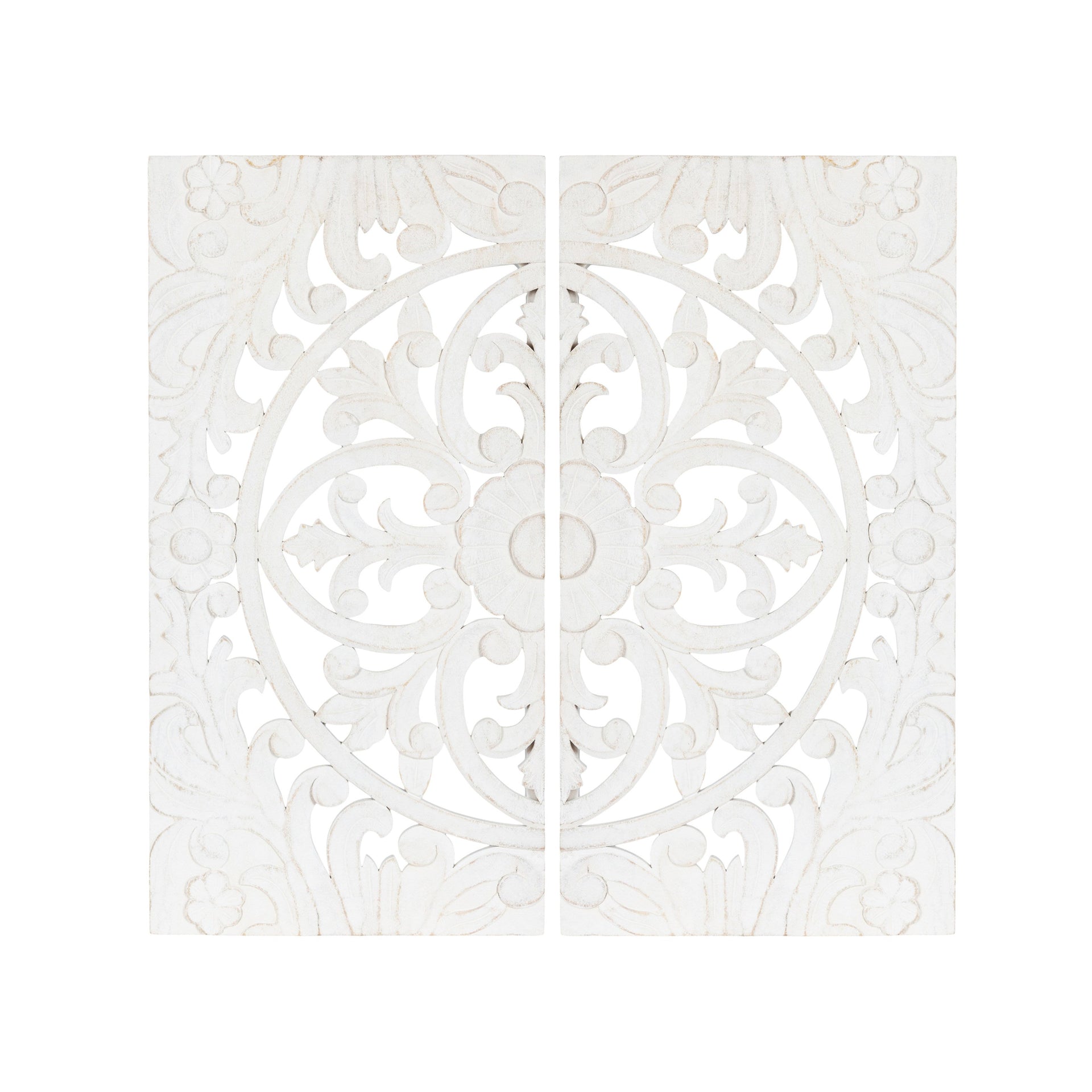Saanvi Carved Wood Wall Art Set