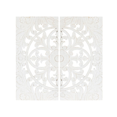 Saanvi Carved Wood Wall Art Set