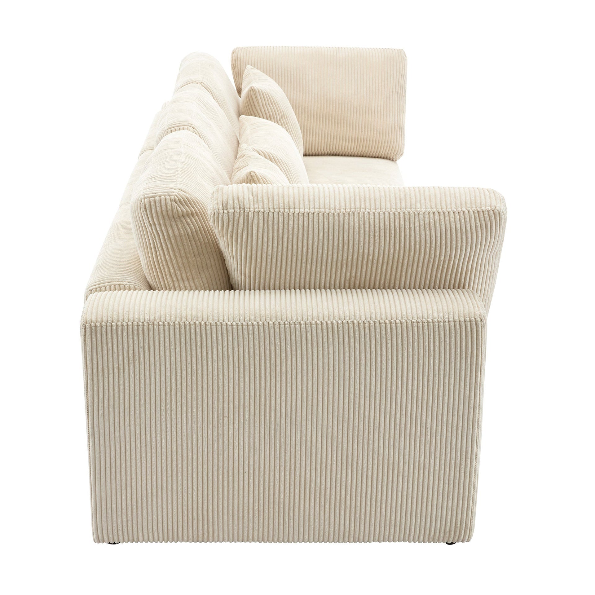 105'' 3 Seater Sofa with Removable Back Cushions and 5 Pillows , for Living Room, Apartment, Spacious Space