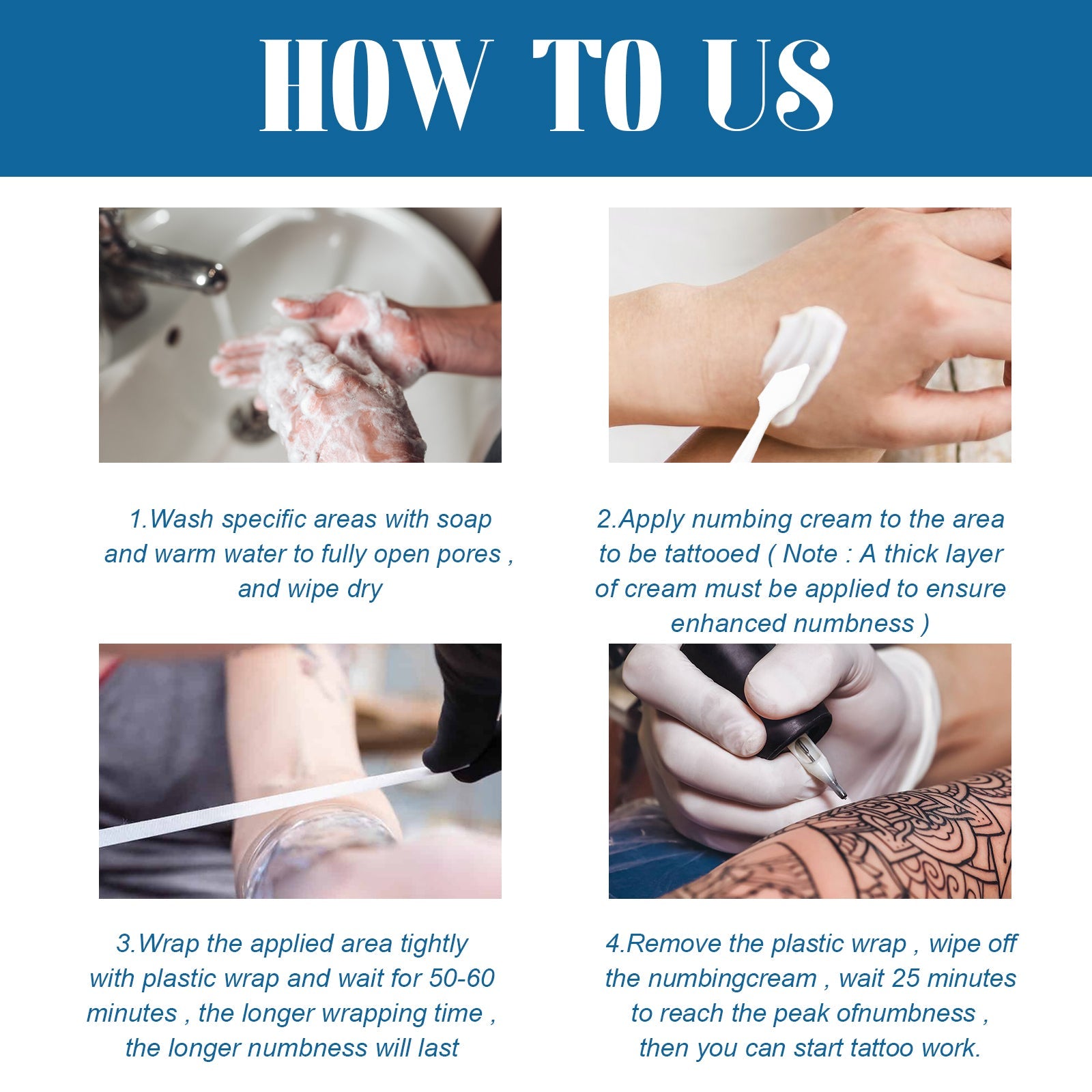 Tattoo Numbing Cream, Cleansing Moisturizing And Repairing Removing Tattoo Marks Skin Care Cream