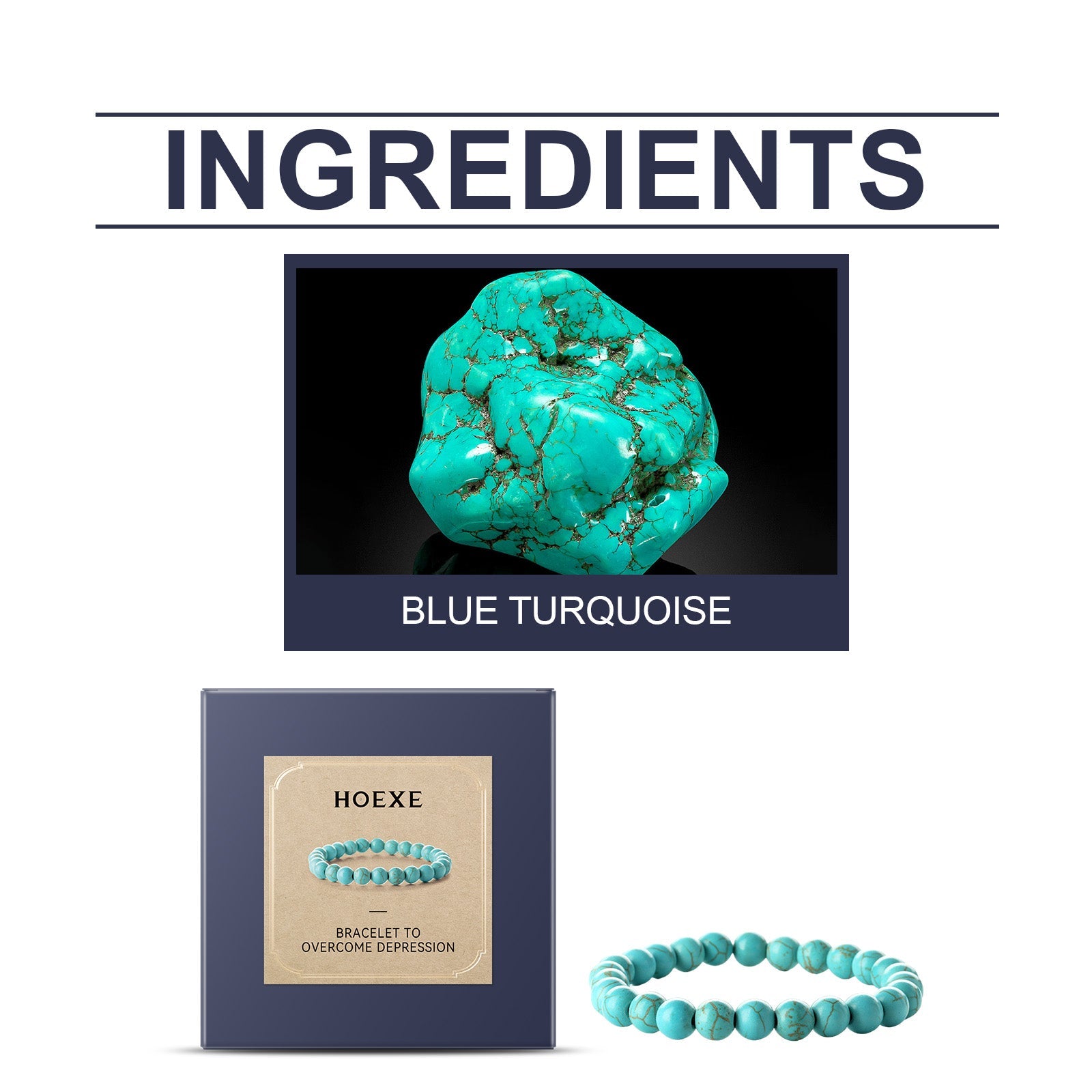 Blue Turquoise Bracelet, Simple And Elegant Personality With Stylish Accessories Hand Decoration Portable Bracelet