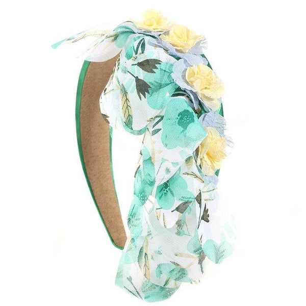 Fashionable leopard print fabric flower headband