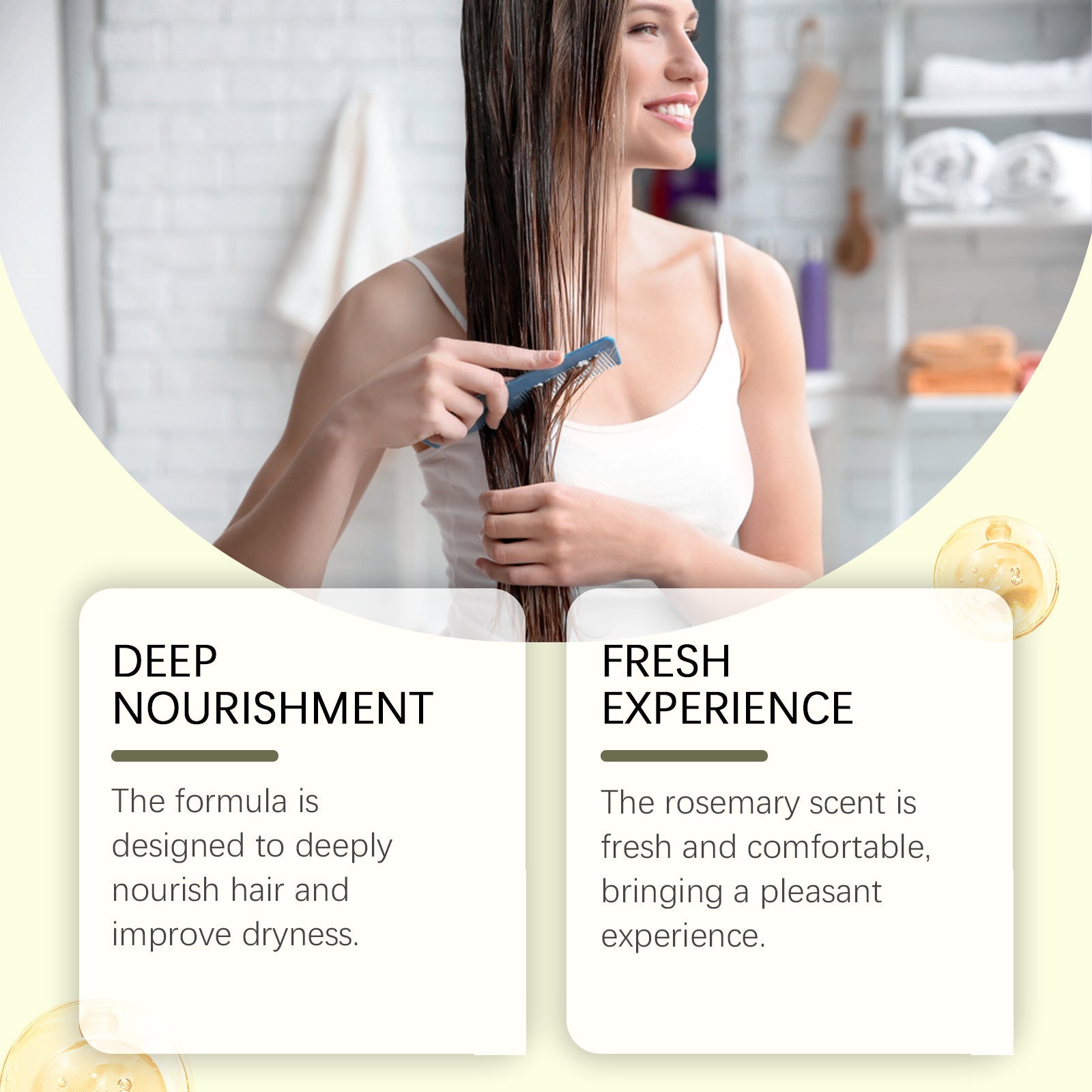 Rosemary Shampoo Set Anti-Dandruff Oil Control Shampoo Retain Fragrance Moisturizing Conditioner Refreshing Hair