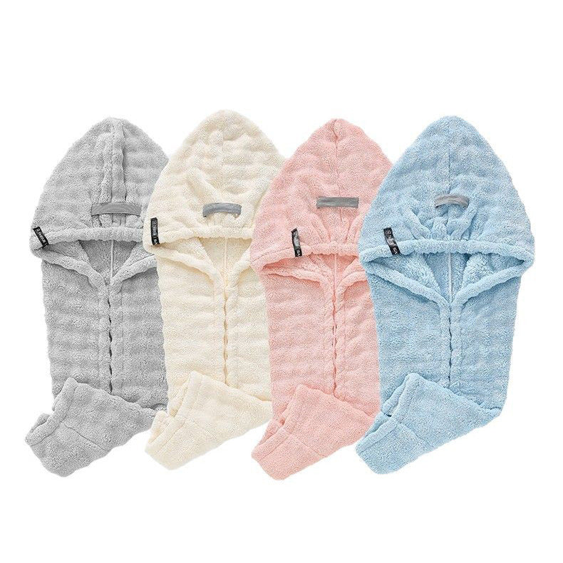 French Style Dry Hair Cap for Adults, Extra Large and Thick, Strong Water Absorption, Quick Drying Hair Care, One-Piece Head Wrap Dry Hair Towel