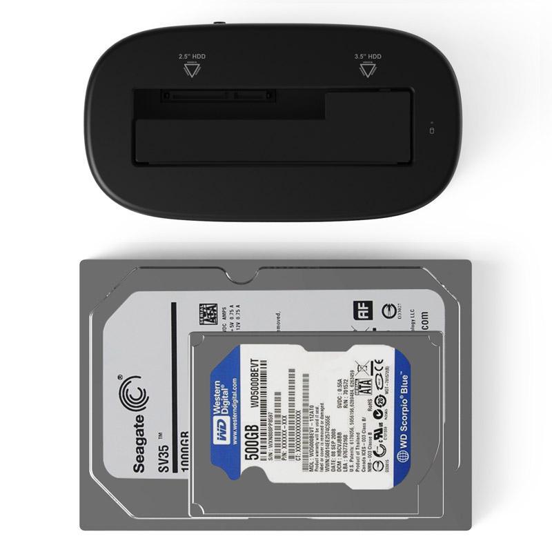ORICO 6218US3 External HDD Docking Station 5Gbps USB 3.0 to SATA HDD Case Support UASP for 2.5/3.5 inch HDD/SSD 8TB