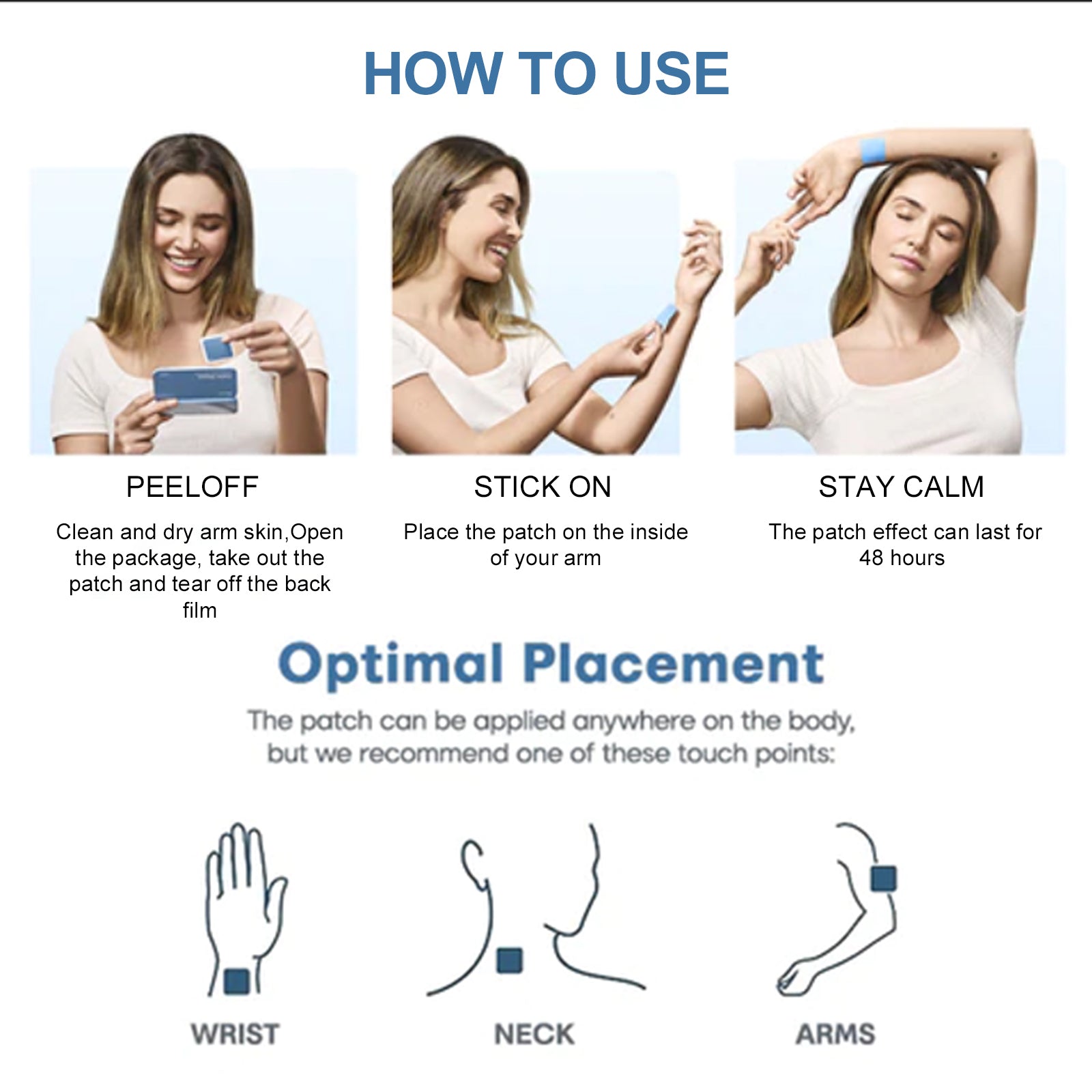 Bio-Frequency Patch, Relieve Physical Stress Relax Mind And Body Sleep Peacefully Care Patch