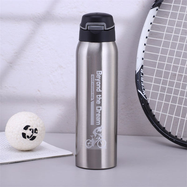 Outdoor sports kettle with handle portable thermos cup anti-fall mountaineering water cup home vacuum cup