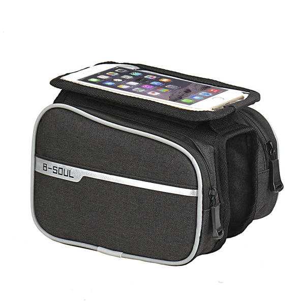B-SOUL Bicycle Bag Front Beam Bag Mountain Bike Bag Touch Screen Mobile Phone Bag Upper Tube Bag Riding Equipment Accessories