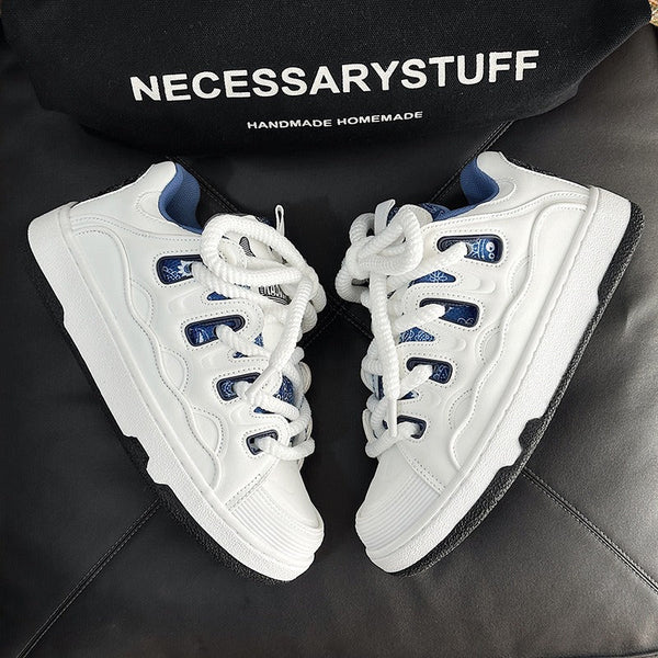 National trendy white shoes for men niche trendy thick soled sports sneakers for women