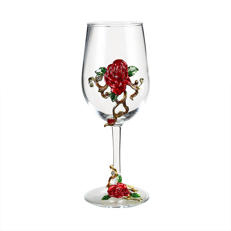 Household enamel crystal glass red wine glass goblet decanter