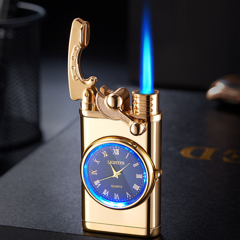 Multi functional electronic watch cigarette lighter integrated into one machine, versatile men's gift lighter