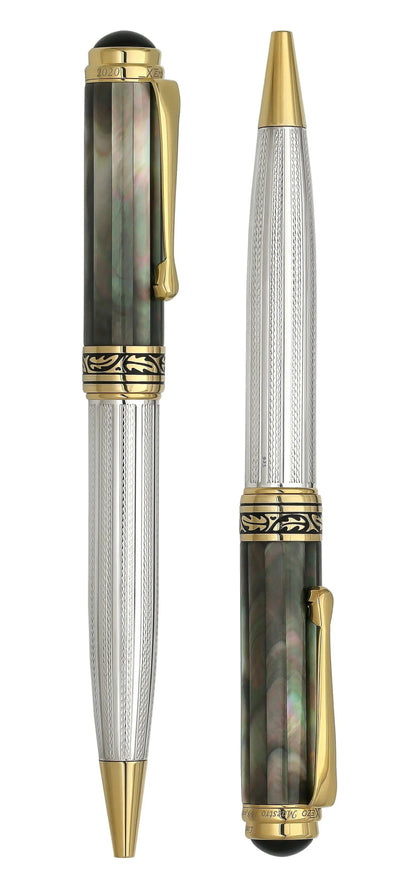 Maestro® 925 Sterling Silver Ballpoint Pen - Tahitian Black Mother of Pearl Cap