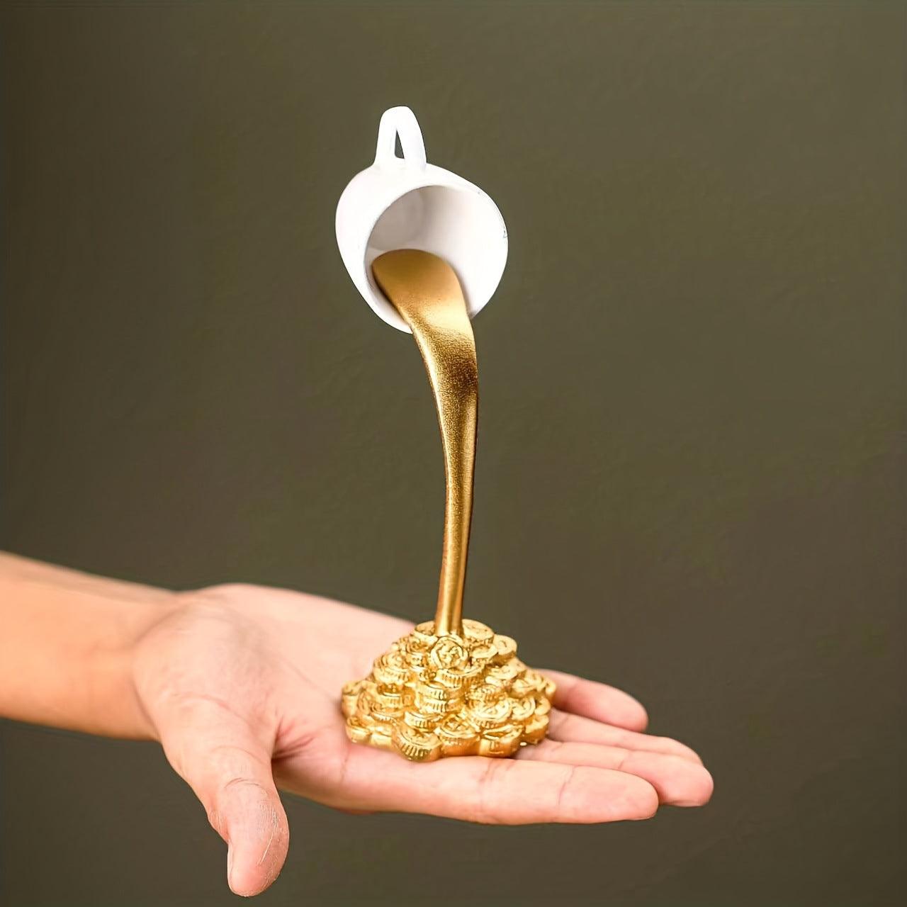 Decorative ornament floating coffee cup resin ornament home ornament floating coffee cup ornament