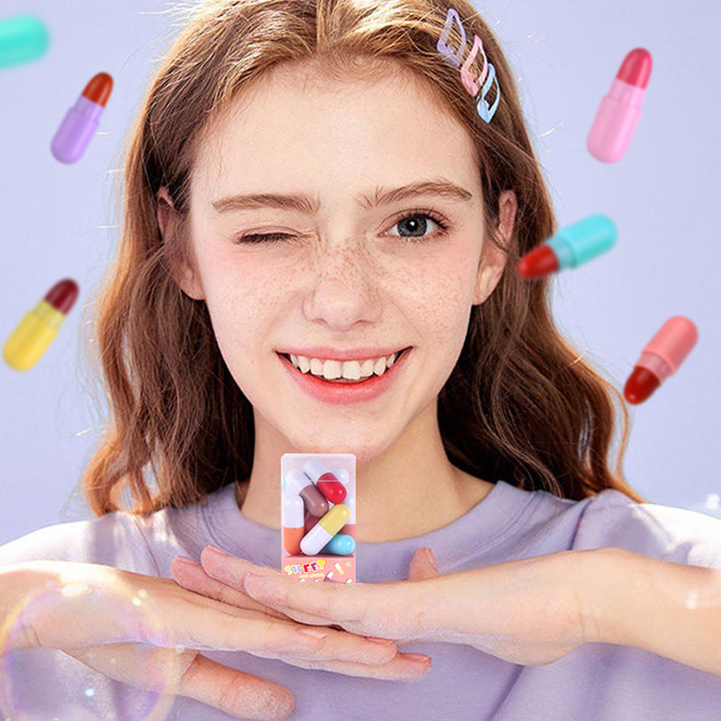 Fit Colors 12 Colors Mini Pill Matte Lipstick Velvet Matte Portable Pill Capsule Lipstick