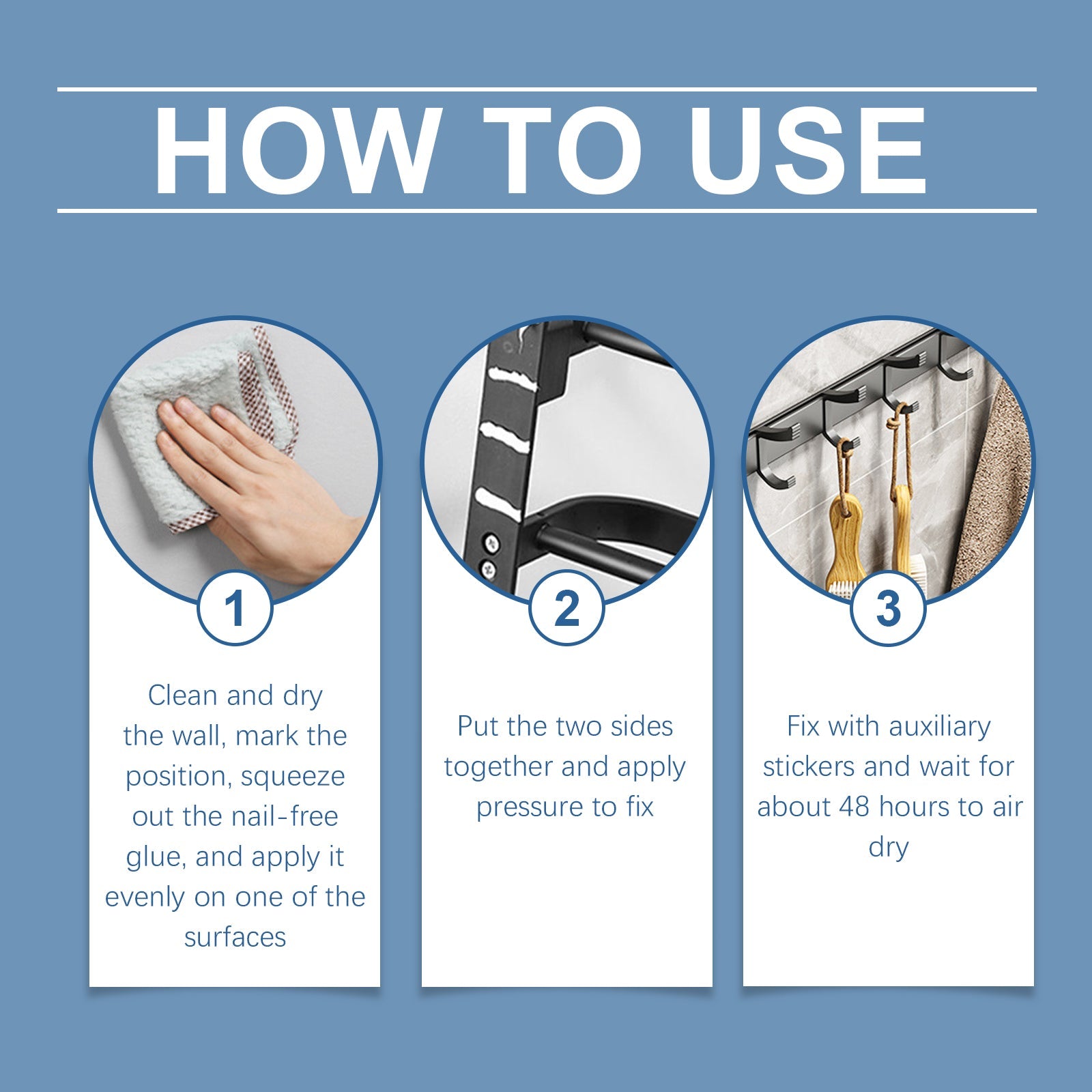 Nail Free Adhesive Home Wood Metal Ceramic Plastic Daily Home Durable Stable Nail Free Adhesive