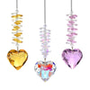Crystal sun catcher pendant wholesale peach heart love prism living room garden decoration hanging sunshine