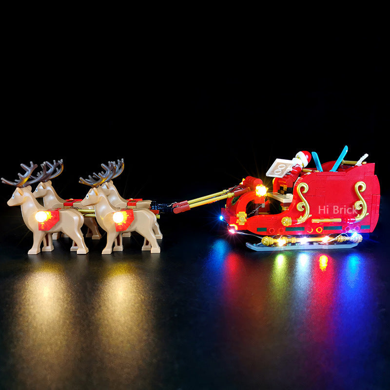 Building block lighting compatible with LEGO 40499 Santa Claus reindeer sled winter LED lights LEGO lights