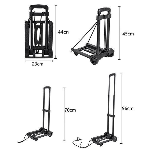 Foldable portable carts: wheel, luggage, hand truck, trolley, travel - shopping, household.