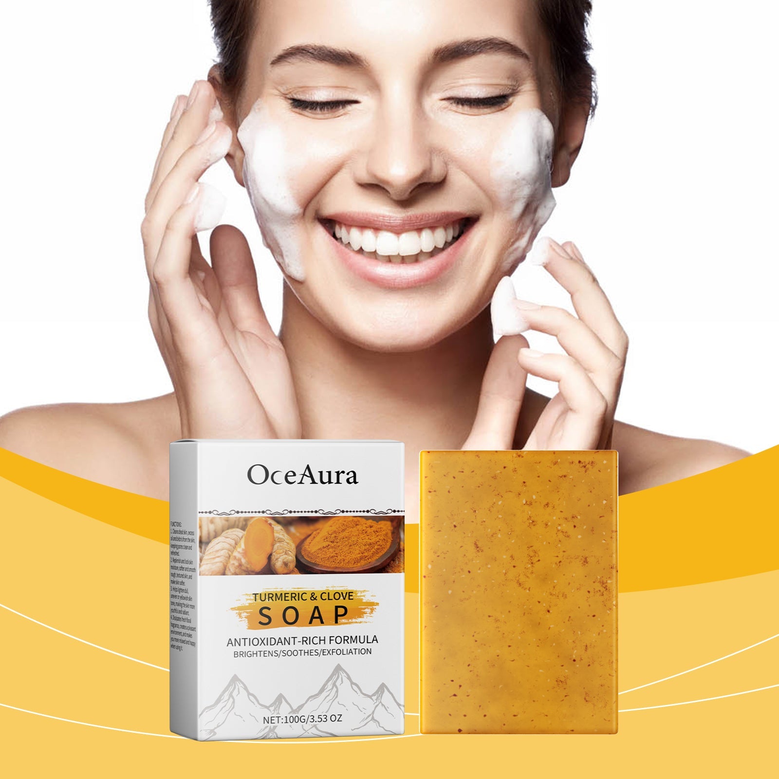 Turmeric Clove Essential Oil Soap Moisturizes Facial Body Cleansing And Delicate Skin Flower Soap