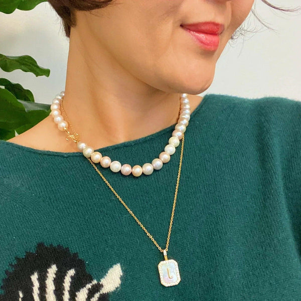 Initial Deco Open Locket Pendant Necklace - Gifts for You 'n Me
