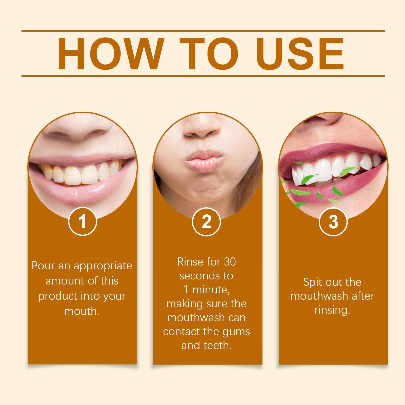 Herbal Mouthwash, Herbal Ingredients Gently Clean Teeth Odor Daily Care Mouthwash