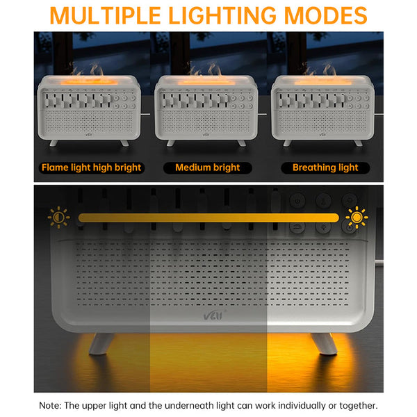 8 - Adjustable - White - Noise Air Aroma Diffuser Humidifier with Night Light and Bluetooth Speaker