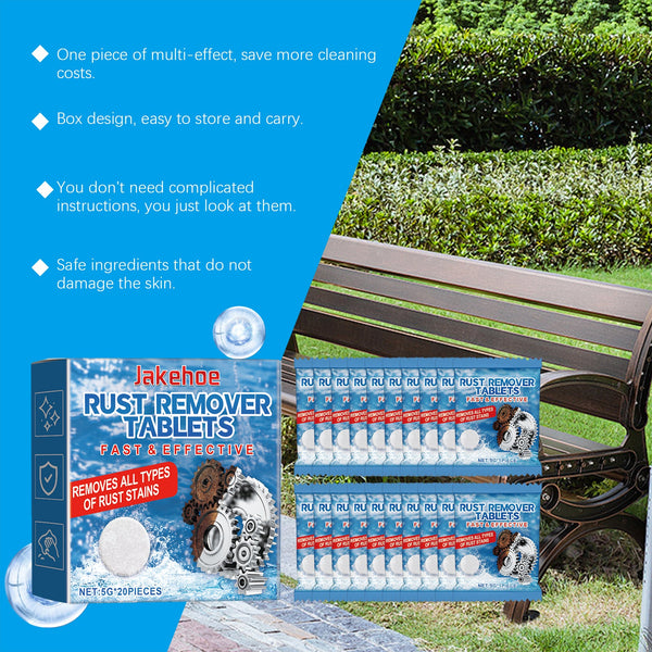 Rust Cleaning Effervescent Tablet, Multi-Effect Decontamination Metal Anti-Rust Home Cleaning Multi-Purpose Effervescent Tablet