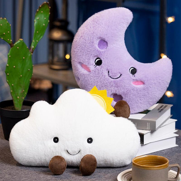 Amuseable Sun Small Sun Pillow Stuffed Toy Moon Cloud Cushion Pillow Doll Doll