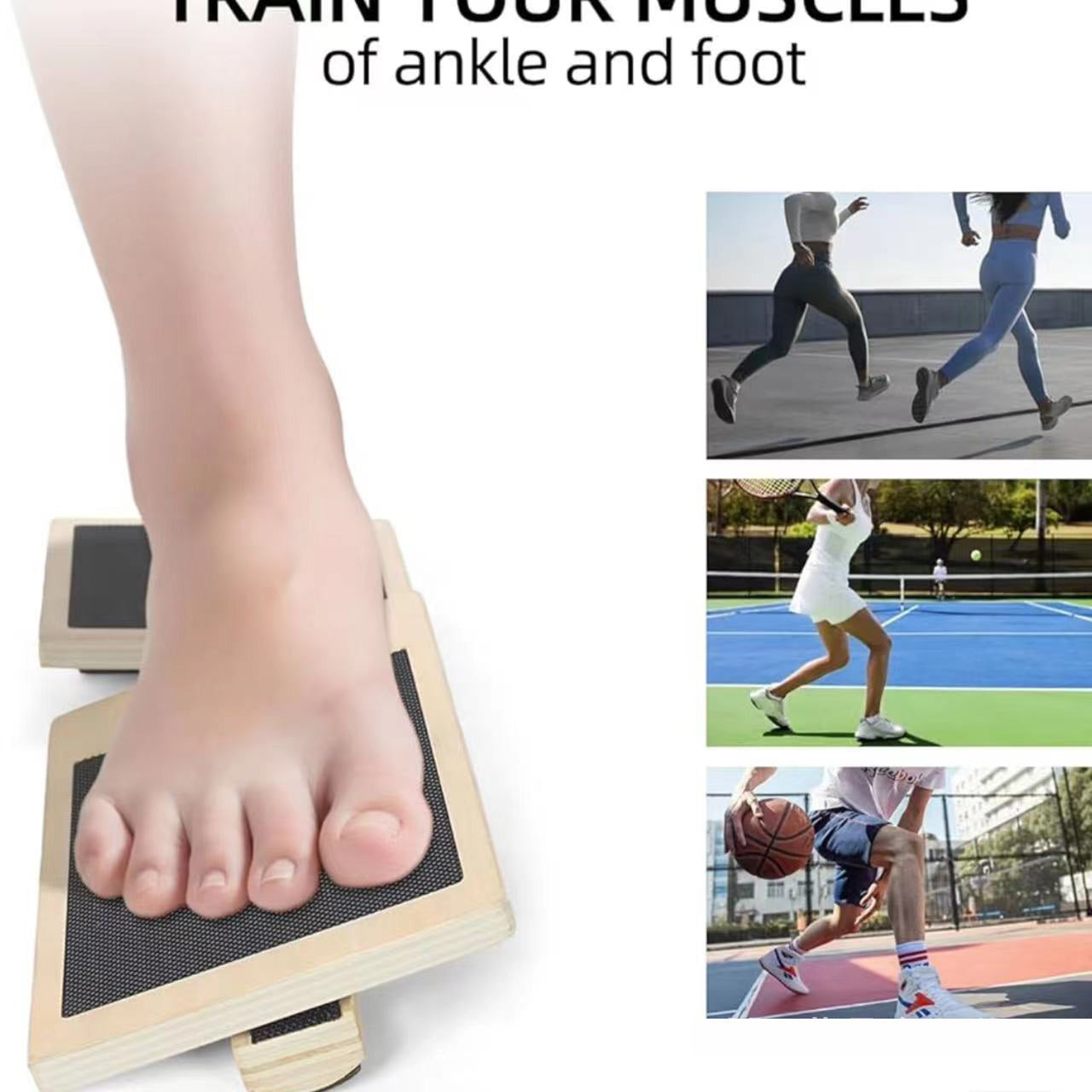 Solid Wood Incline Stretcher Wooden Posture Corrector Calf Foot Stretching Board Straight Leg Standing Stretching Board