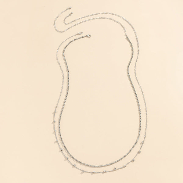 Versatile double-layer simple thin chain claw chain body chain fashionable beach rhinestone sexy waist chain
