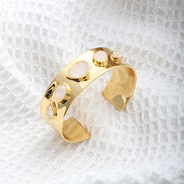 Classic crystal cashemire water drop open bracelet versatile advanced ins