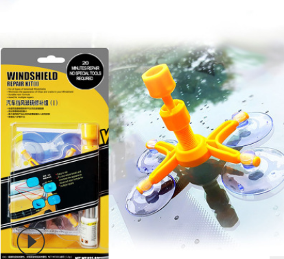 l Car Windshield Repair Tool 1 Set Repair Agent Suction Cup Auto Front Window Repairing Paintless Dent Removal Tools