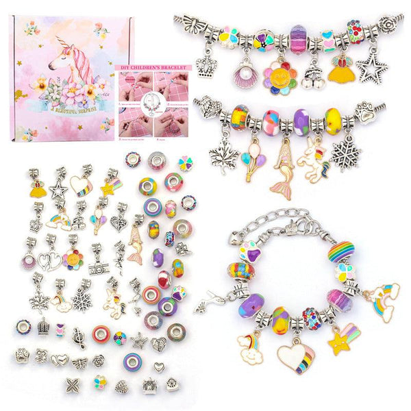 Cartoon Pink Set DIY Handmade Jewelry Children's Bracelet Women's Exquisite Gift Box Gift Bracelet