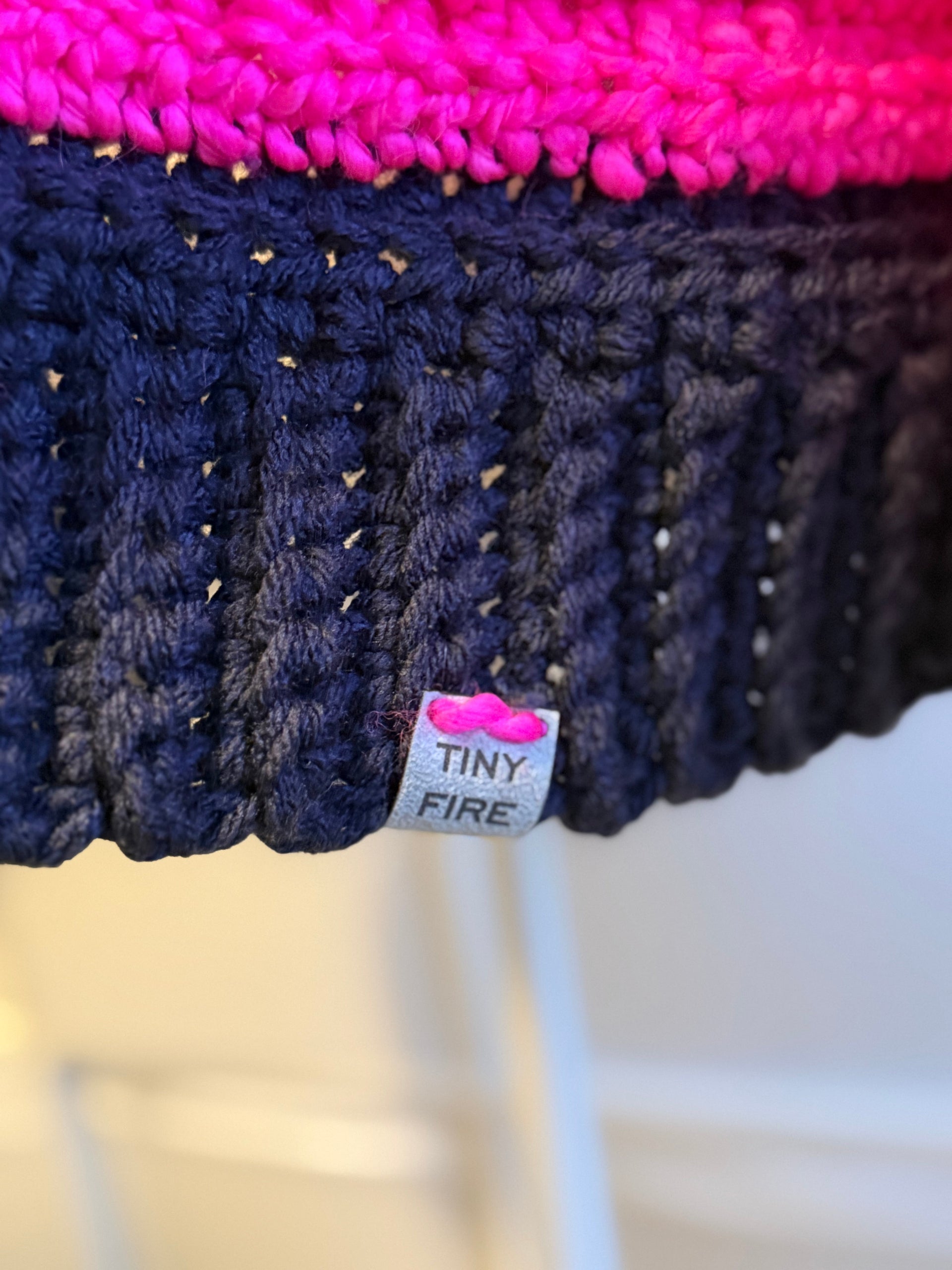 The Resolution Cardigan- Blue & Pink Tiny Fire