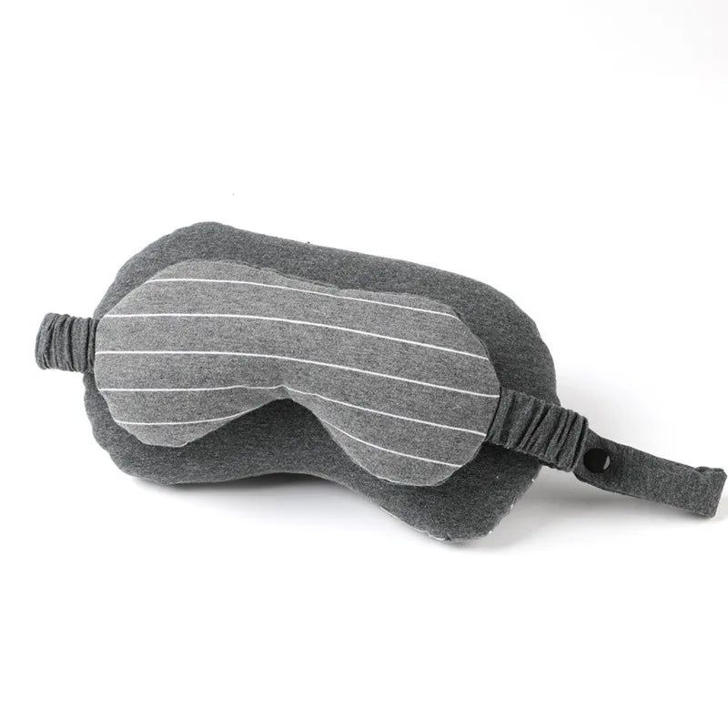 Portable type Eye Mask 2-in-1 Neck Pillow Sweat Cloth Foam Particle Eye Mask Pillow Car Travel Leisure Nap Pillow