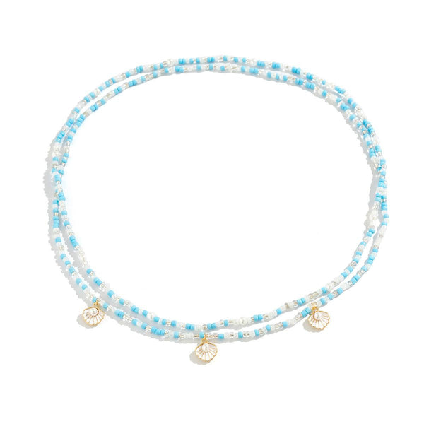 Beach Pearl Fan Shell Rice Bead Waist Chain Waist Chain Sexy Bead Body Chain