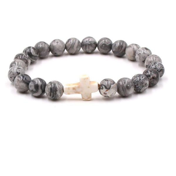 Fashion bead jewelry cross bracelet