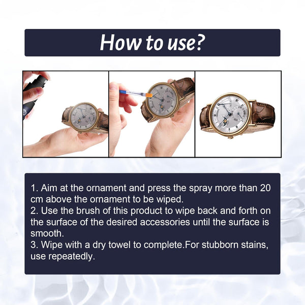 Jewelry Cleaner, Rust Decontamination Dial Cleaning Gold Watch Diamond Ring Cleaning Spray
