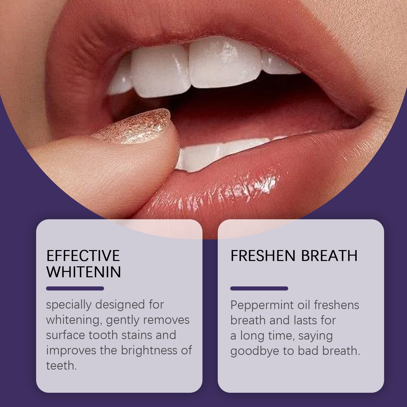 Purple Care Toothpaste Clean Teeth Hygiene Care Mouth Fresh Daily Care Toothpaste