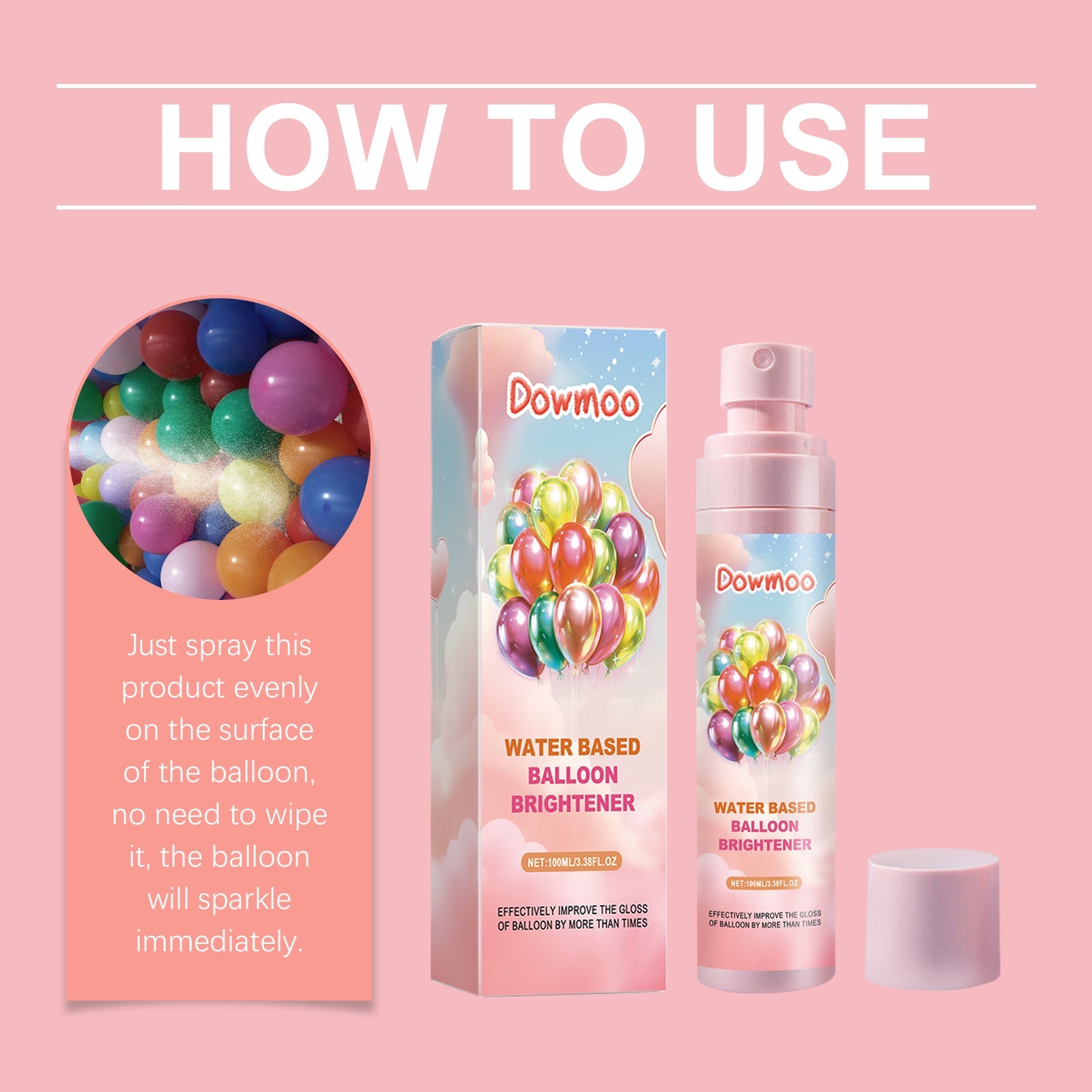 Balloon Brightener Scene Balloon Decoration Appearance Boost Gloss Long-Lasting Portable Brightener