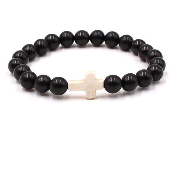 Fashion bead jewelry cross bracelet