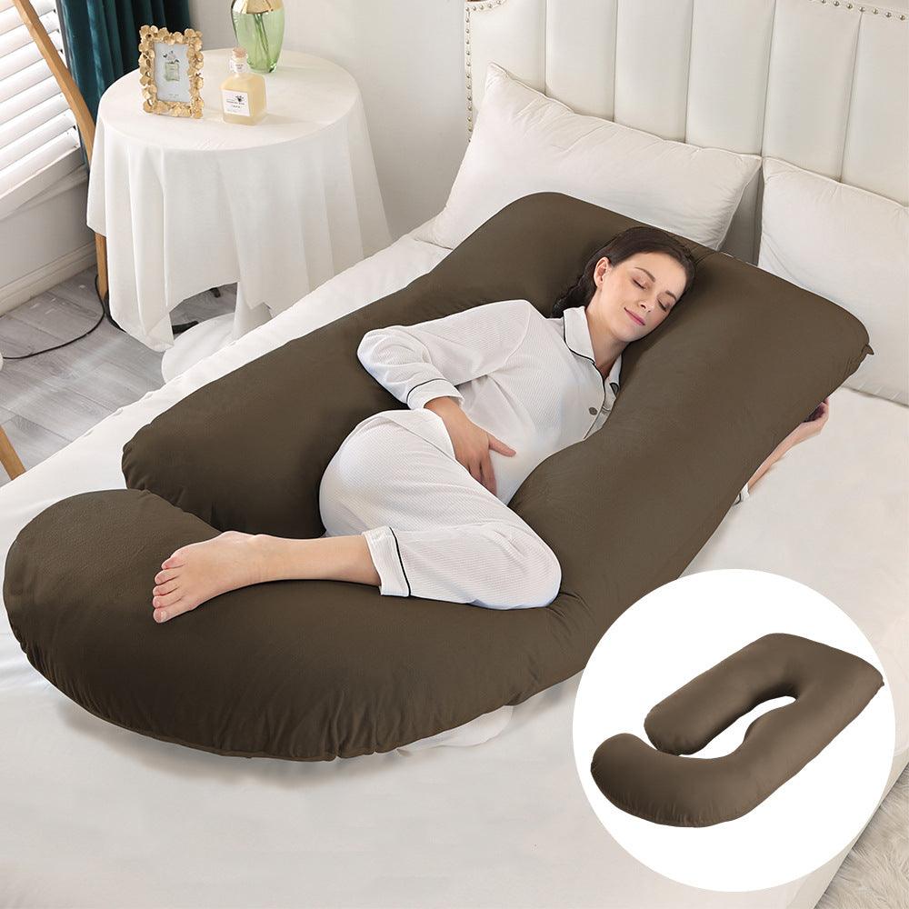 Pregnant women's pillow waist protection side sleeping slope pillow J-shaped pregnancy sleeping pillow