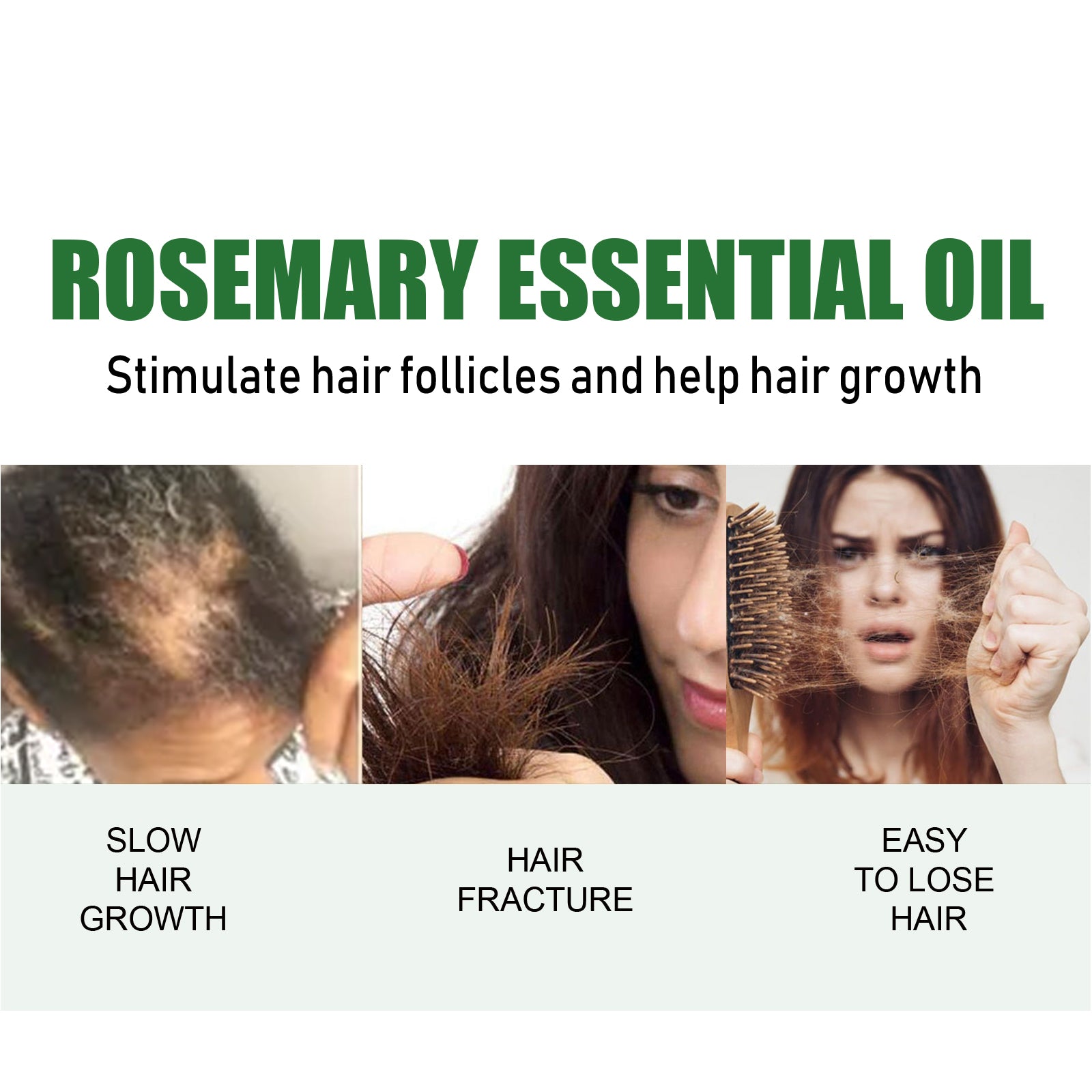 Rosemary Essential Oil, Anti-Hair Loss Refreshing, Nourishing, Smooth Hair Thick Hair And Scalp Care Essential Oil