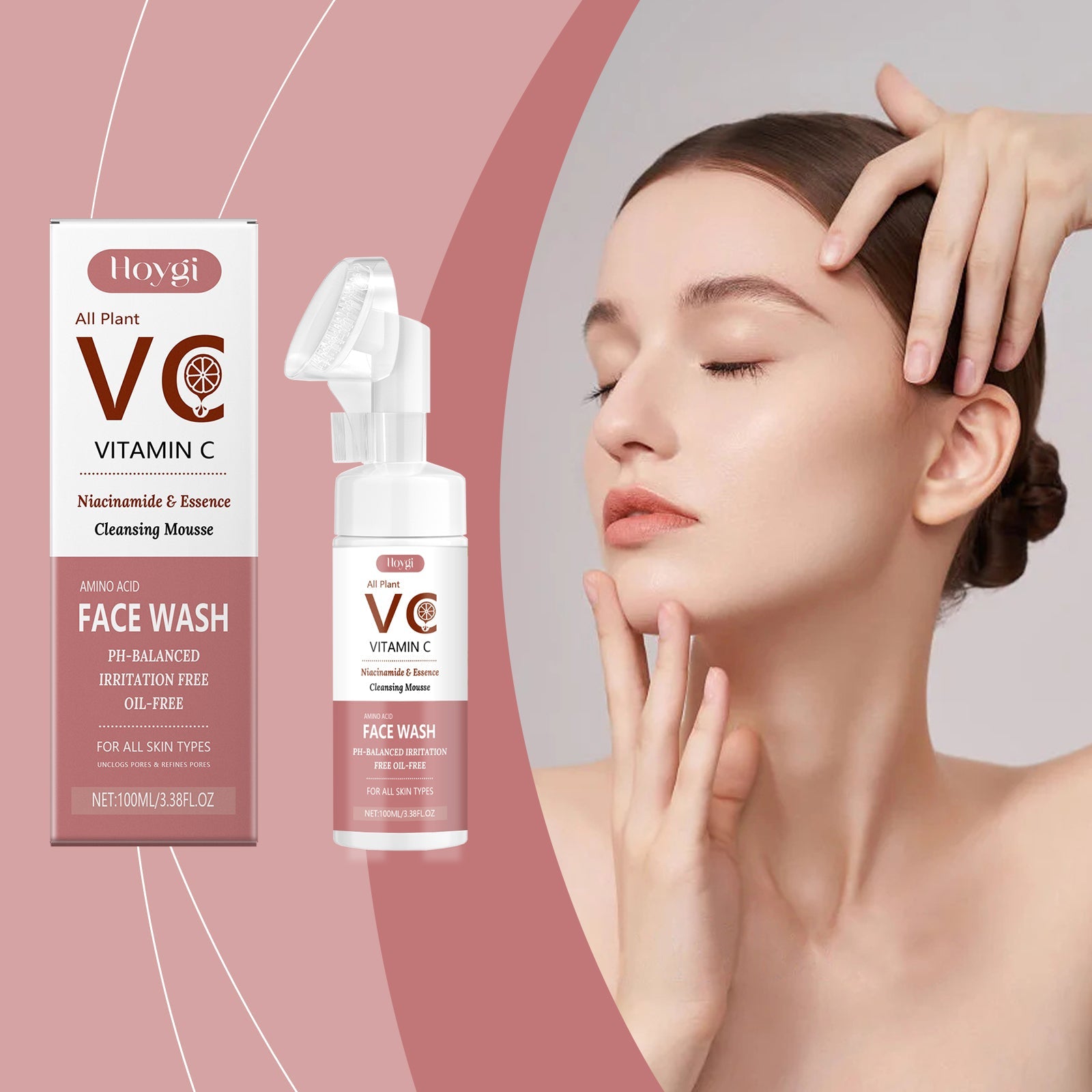 Vitamin C Foam Cleanser Gentle Moisturizing Hydrating Lotion Cleanser For Facial Skin