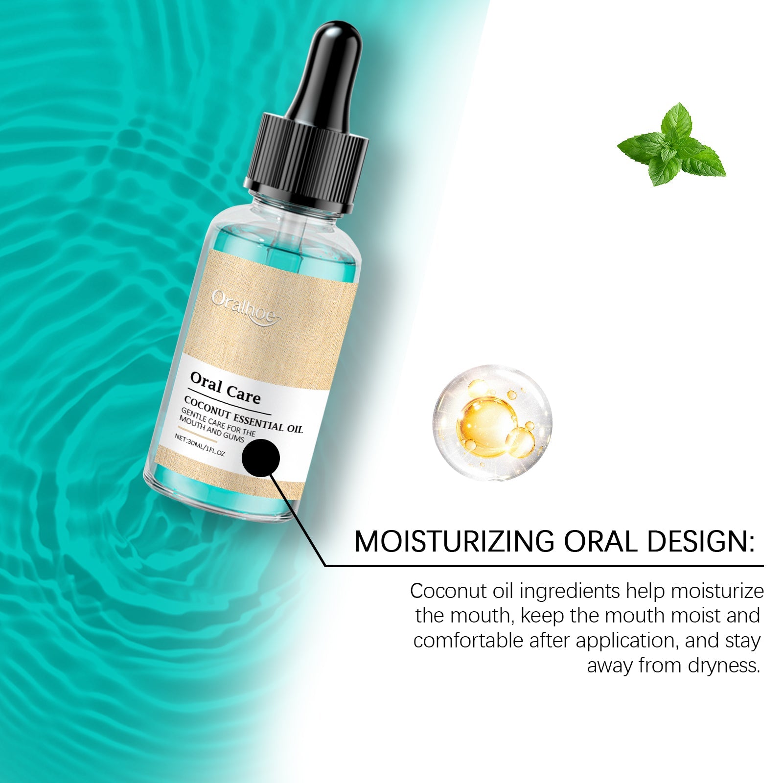 Oral Coconut Mouthwash Gently Protects Gums, Cleans Mouth Stains And Freshens Breath