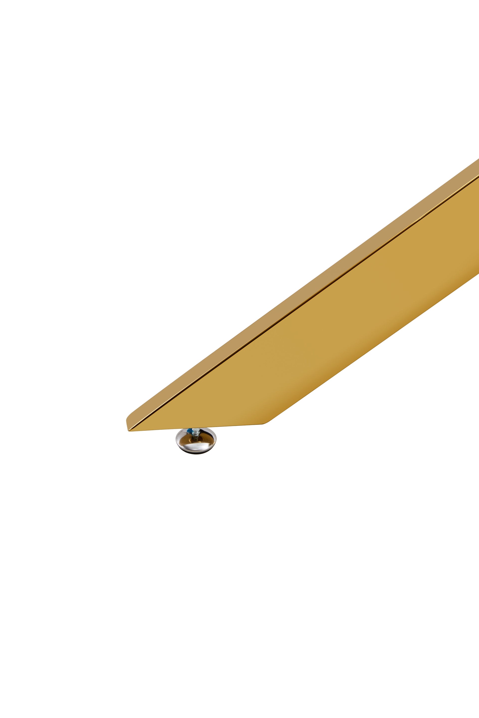 BL-16080-CLEAR GLASS-GOLD TABLE CLEAR GLASS TOP