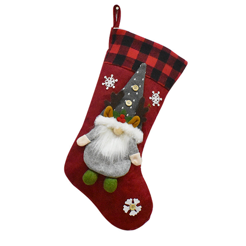 Christmas Decoration Gift Faceless Doll Christmas Socks Pendant Santa Claus Children's Christmas Gift Bag