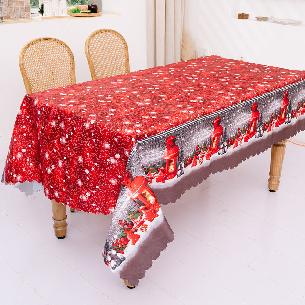 Christmas Decoration Creative Christmas Printed Tablecloth Table Flag Christmas Desktop Decoration Supplies
