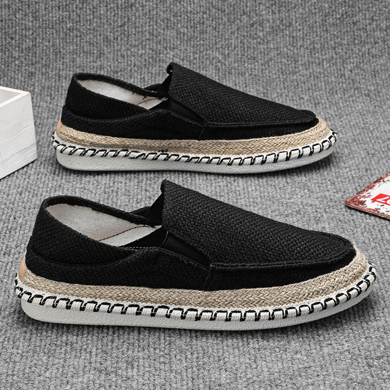 Fisherman Shoes Men's Breathable Cloth Shoes Hanfu Shoes Men's Casual Slip-On Loafers Driving Old Beijing Cloth Shoes
