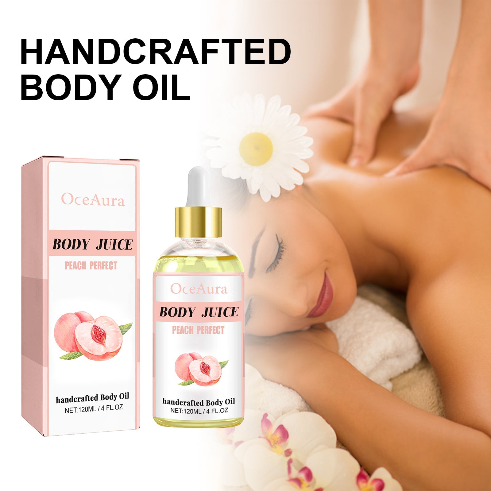 Handcrafted Body Oil, Hydrating And Moisturizing Essential Oil For Firming And Soothing Skin